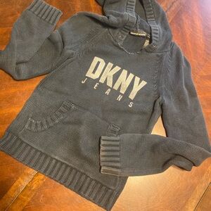 DKNYC Gray Hooded Sweater